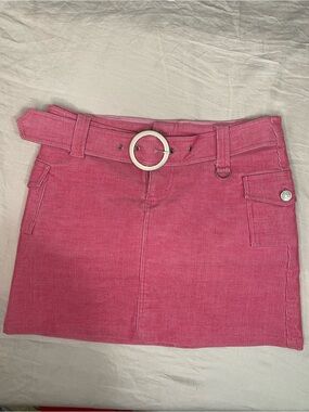Bubblegum pink corduroy mini skirt (skort) y2k Barbie